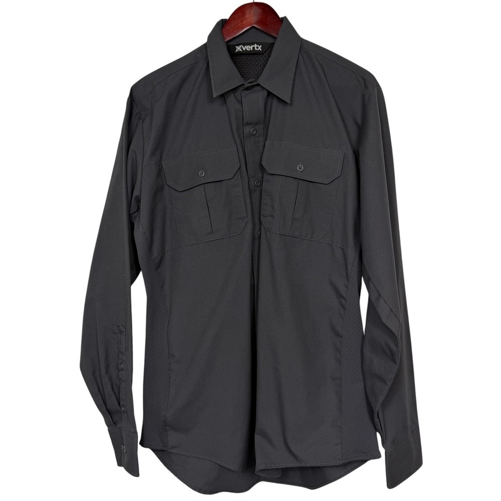 Vertx Phantom LT‎ Tactical Shirt Mens Large Smoke Grey Vented Ripstop VTX8120 L